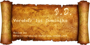 Verebélyi Dominika névjegykártya